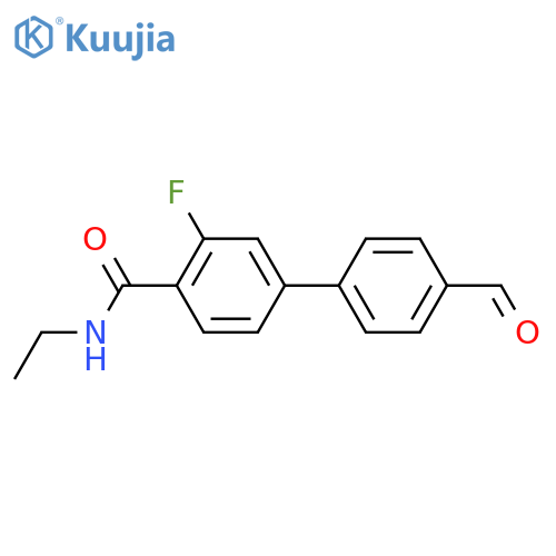 N-Ethyl-2-fluoro-4-(4-formylphenyl)benzamide structure