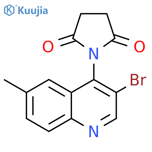 1-(3-Bromo-6-methylquinolin-4-yl)pyrrolidine-2,5-dione structure