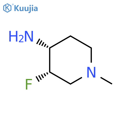 cis-3-fluoro-1-methyl-piperidin-4-amine structure