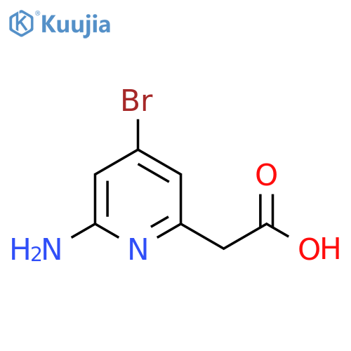 (6-Amino-4-bromopyridin-2-YL)acetic acid structure