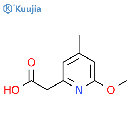 (6-Methoxy-4-methylpyridin-2-YL)acetic acid structure