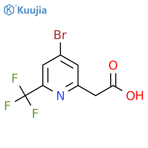 4-Bromo-2-(trifluoromethyl)pyridine-6-acetic acid structure