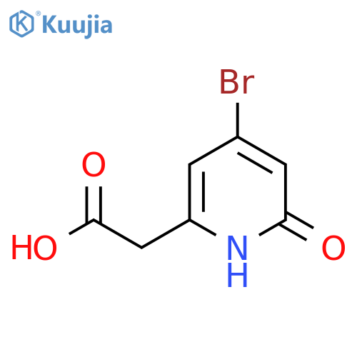 (4-Bromo-6-hydroxypyridin-2-YL)acetic acid structure