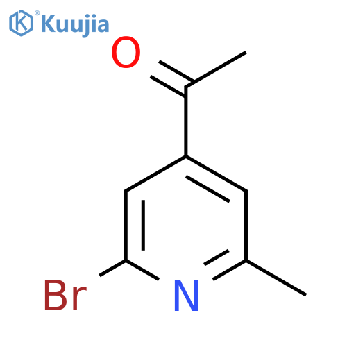 1-(2-Bromo-6-methylpyridin-4-YL)ethanone structure