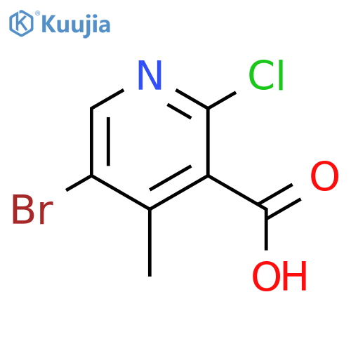 5-bromo-2-chloro-4-methylpyridine-3-carboxylic acid structure