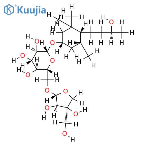 (3S,5R,6S,9S)-megastigmane-3,9-diol 3-O-beta-D-(6'-O-beta-D-apiofuranosyl)glucopyranoside structure
