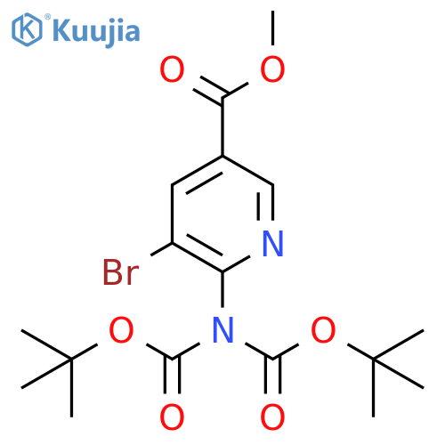 Methyl 6-{Bis(tert-butoxy)carbonylamino}-5-bromopyridine-3-carboxylate structure