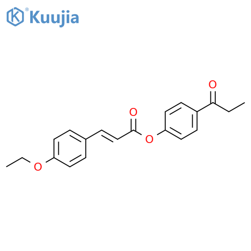 2-Propenoic acid, 3-(4-ethoxyphenyl)-, 4-(1-oxopropyl)phenyl ester, (E)- structure