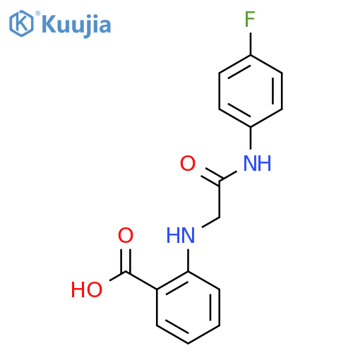 2-2-(4-Fluorophenyl)amino-2-oxoethylamino-benzoic acid structure