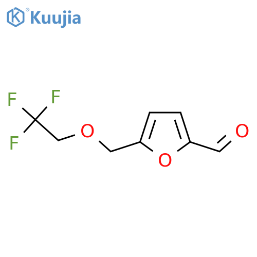 5-[(2,2,2-trifluoroethoxy)methyl]furan-2-carbaldehyde structure
