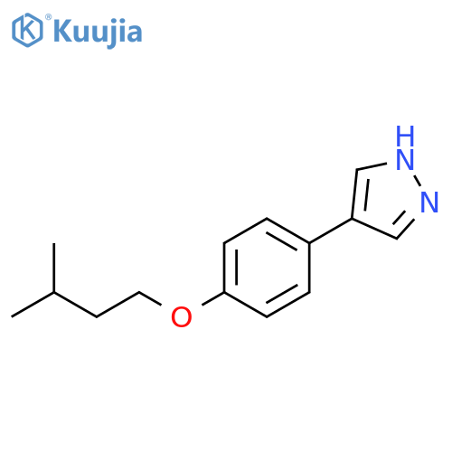 4-[4-(3-Methyl-butoxy)-phenyl]-1H-pyrazole structure