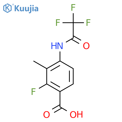 2-Fluoro-3-methyl-4-(2,2,2-trifluoroacetamido)benzoic acid structure