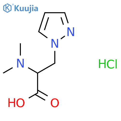 2-(Dimethylamino)-3-(1H-pyrazol-1-yl)propanoic acid hydrochloride structure