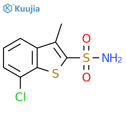 7-Chloro-3-methyl-1-benzothiophene-2-sulfonamide structure