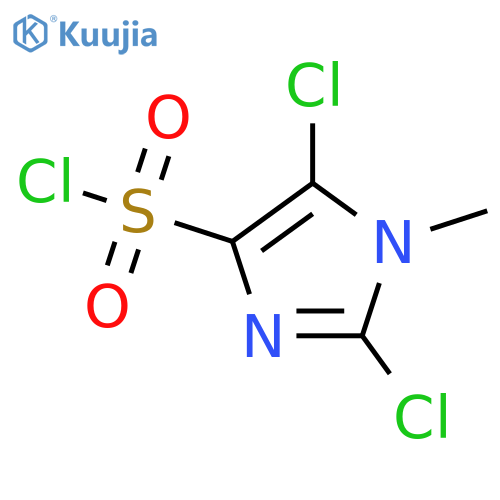2,5-dichloro-1-methyl-1H-imidazole-4-sulfonyl chloride structure