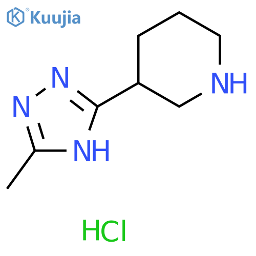 3-(5-Methyl-1H-1,2,4-triazol-3-yl)piperidine hydrochloride structure