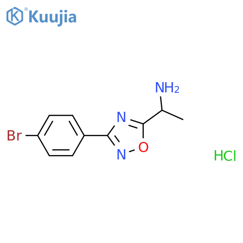 1-3-(4-bromophenyl)-1,2,4-oxadiazol-5-ylethan-1-amine hydrochloride structure