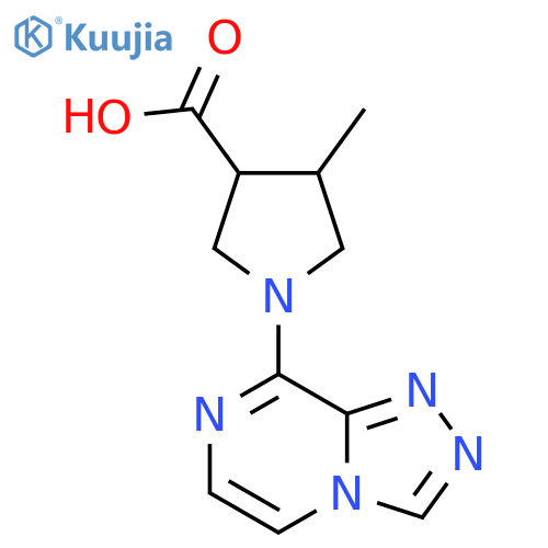 4-methyl-1-{[1,2,4]triazolo[4,3-a]pyrazin-8-yl}pyrrolidine-3-carboxylic acid structure