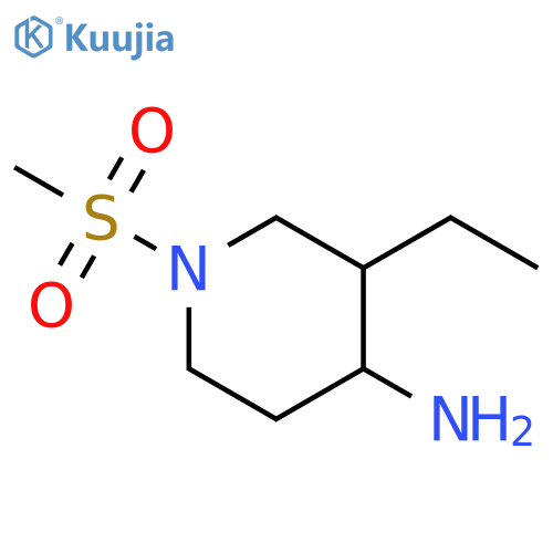 3-ethyl-1-methanesulfonylpiperidin-4-amine structure