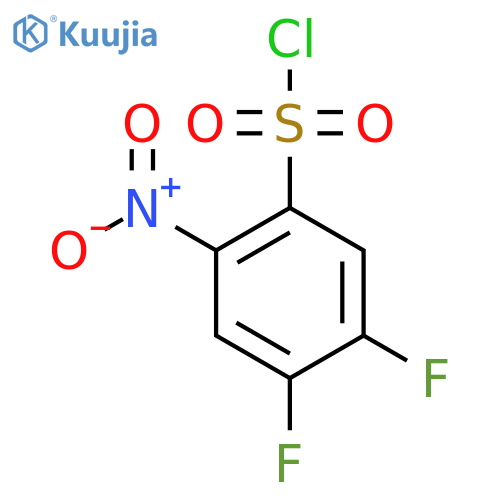 4,5-Difluoro-2-nitrobenzene-1-sulfonyl chloride structure