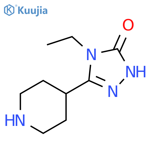 4-ethyl-3-(piperidin-4-yl)-4,5-dihydro-1H-1,2,4-triazol-5-one structure