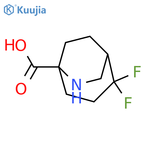 2,2-difluoro-6-azabicyclo[3.2.2]nonane-5-carboxylic acid structure