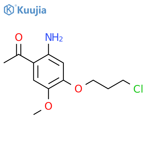 1-(2-Amino-4-(3-chloropropoxy)-5-methoxyphenyl)ethanone structure