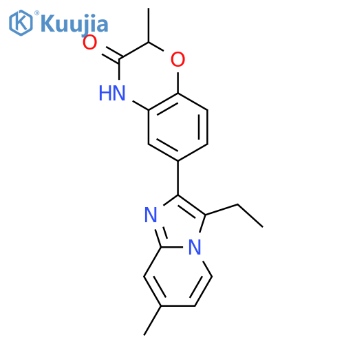 2H-1,4-Benzoxazin-3(4H)-one,6-(3-ethyl-7-methylimidazo[1,2-a]pyridin-2-yl)-2-methyl- structure
