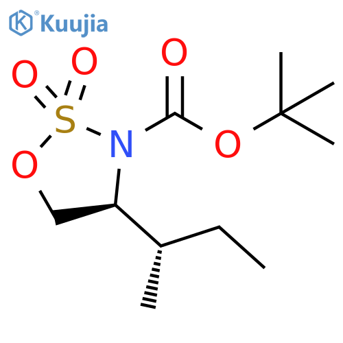 1,2,3-Oxathiazolidine-3-carboxylic acid, 4-[(1S)-1-methylpropyl]-, 1,1-dimethylethyl ester, 2,2-dioxide, (4S)- structure
