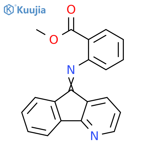Benzoic acid, 2-(5H-indeno[1,2-b]pyridin-5-ylideneamino)-, methylester structure