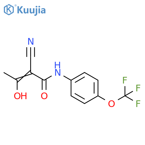 2-Butenamide, 2-cyano-3-hydroxy-N-[4-(trifluoromethoxy)phenyl]- structure