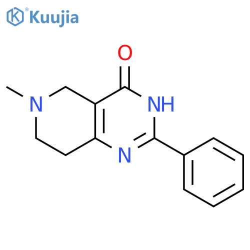 6-methyl-2-phenyl-3H,4H,5H,6H,7H,8H-pyrido4,3-dpyrimidin-4-one structure