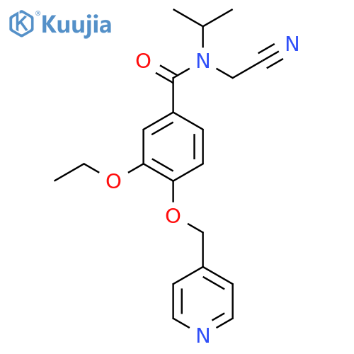 N-(cyanomethyl)-3-ethoxy-N-(propan-2-yl)-4-[(pyridin-4-yl)methoxy]benzamide structure