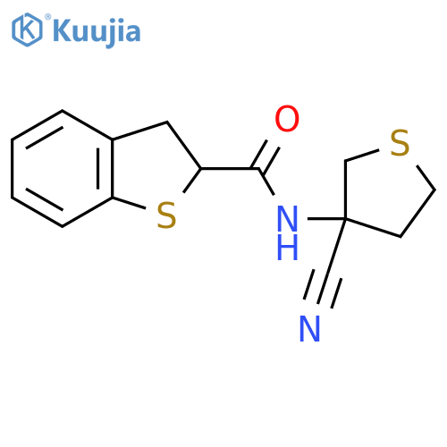 N-(3-cyanothiolan-3-yl)-2,3-dihydro-1-benzothiophene-2-carboxamide structure