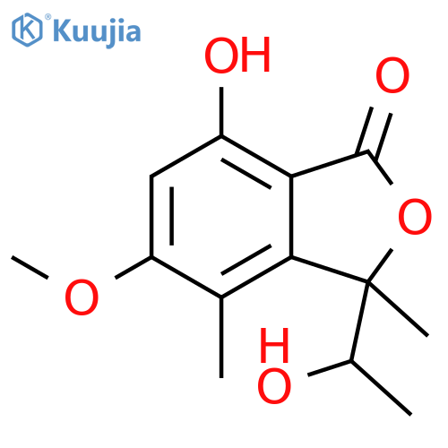 (R)-7-hydroxy-3-((R)-1-hydroxyethyl)-5-methoxy-3,4-dimethylisobenzofuran-1(3H)-one structure