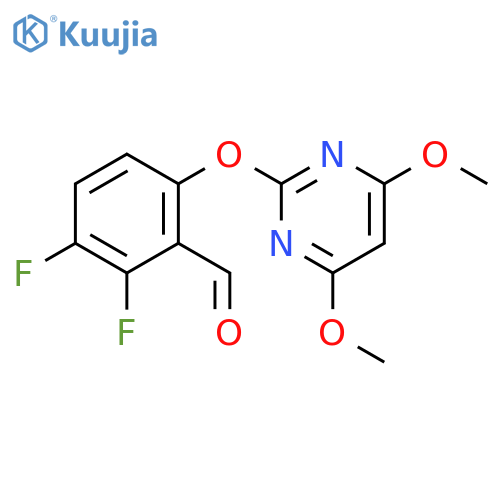 Benzaldehyde, 6-[(4,6-dimethoxy-2-pyrimidinyl)oxy]-2,3-difluoro- structure