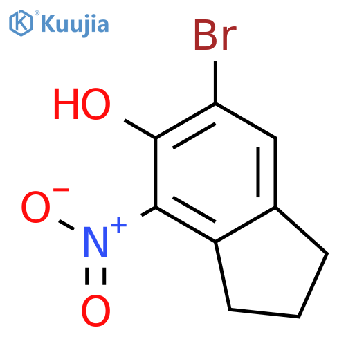 6-Bromo-4-nitro-2,3-dihydro-1H-inden-5-ol structure