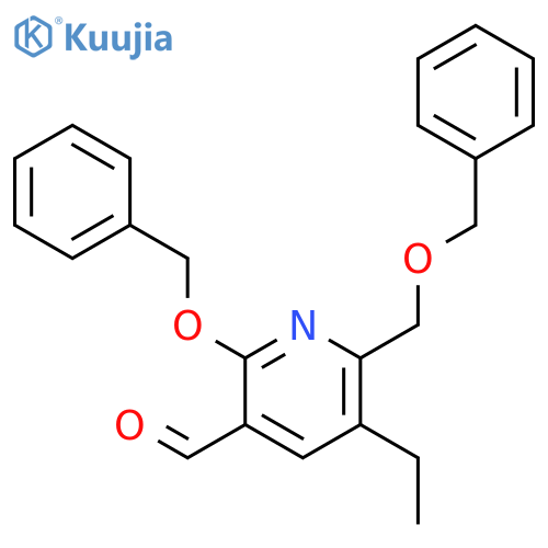 3-Pyridinecarboxaldehyde,5-ethyl-2-(phenylmethoxy)-6-[(phenylmethoxy)methyl]- structure