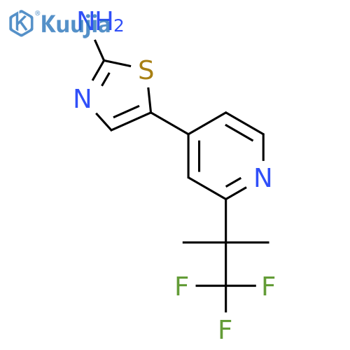 5-(2-(1,1,1-Trifluoro-2-methylpropan-2-yl)pyridin-4-yl)thiazol-2-amine structure