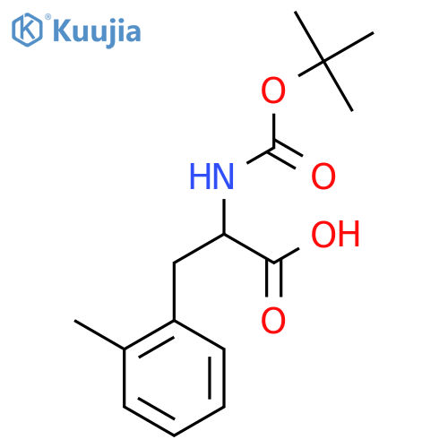 2-{[(tert-butoxy)carbonyl]amino}-3-(2-methylphenyl)propanoic acid structure