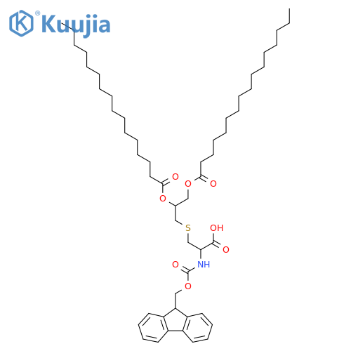 Fmoc-Cys((R)-2,3-di(palmitoyloxy)-propyl)-OH structure
