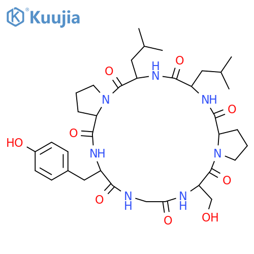 Cyclo(glycyl-L-seryl-L-prolyl-L-leucyl-L-leucyl-L-prolyl-L-tyrosyl) structure