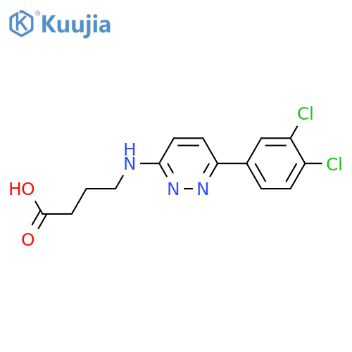 Butanoic acid, 4-[[6-(3,4-dichlorophenyl)-3-pyridazinyl]amino]- structure