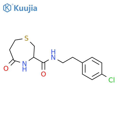 N-[2-(4-chlorophenyl)ethyl]-5-oxo-1,4-thiazepane-3-carboxamide structure
