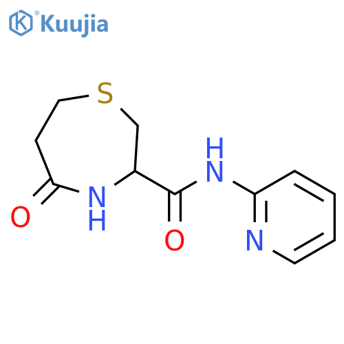 5-oxo-N-(pyridin-2-yl)-1,4-thiazepane-3-carboxamide structure