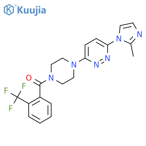 3-(2-methyl-1H-imidazol-1-yl)-6-{4-[2-(trifluoromethyl)benzoyl]piperazin-1-yl}pyridazine structure