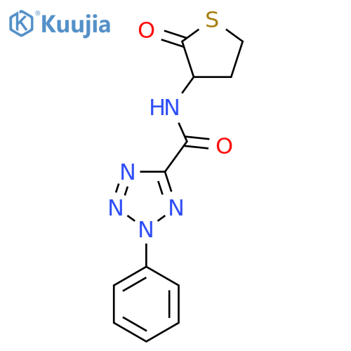 N-(2-oxothiolan-3-yl)-2-phenyl-2H-1,2,3,4-tetrazole-5-carboxamide structure