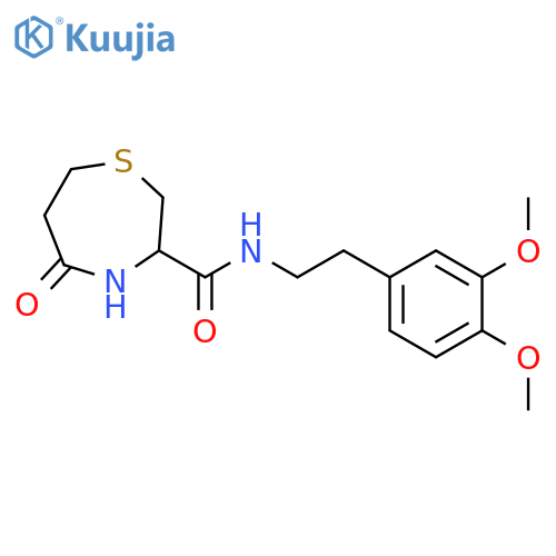 N-[2-(3,4-dimethoxyphenyl)ethyl]-5-oxo-1,4-thiazepane-3-carboxamide structure