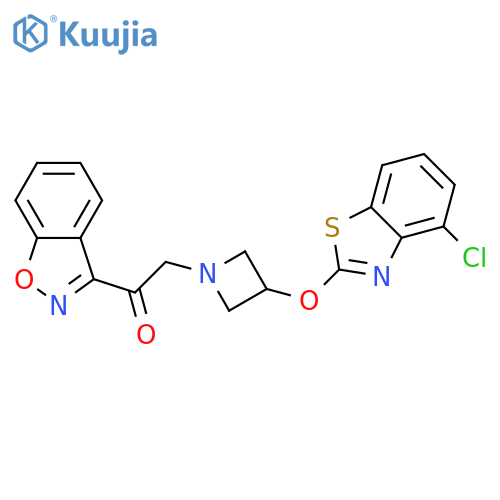 2-(1,2-benzoxazol-3-yl)-1-{3-[(4-chloro-1,3-benzothiazol-2-yl)oxy]azetidin-1-yl}ethan-1-one structure