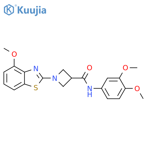 N-(3,4-dimethoxyphenyl)-1-(4-methoxy-1,3-benzothiazol-2-yl)azetidine-3-carboxamide structure
